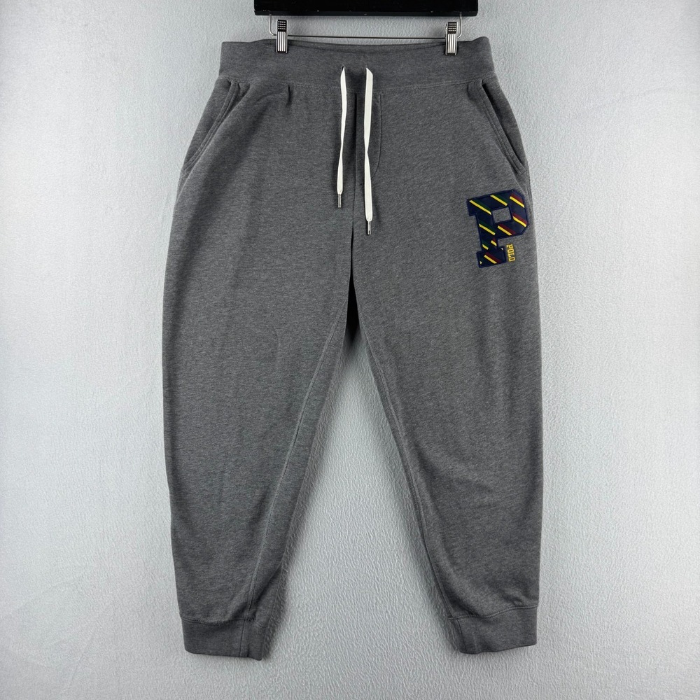 Polo Ralph Lauren Sweatpants Pants Mens XL Gray Drawstring Elastic Waist
